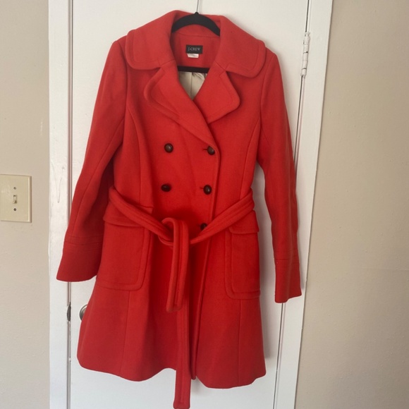 J. Crew Red Trench Coat - Picture 4 of 13